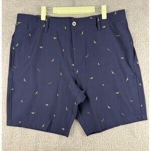 Under Armour Storm Shorts Men’s 38 Printed Bird Stretch 9" Golf Navy 1377303